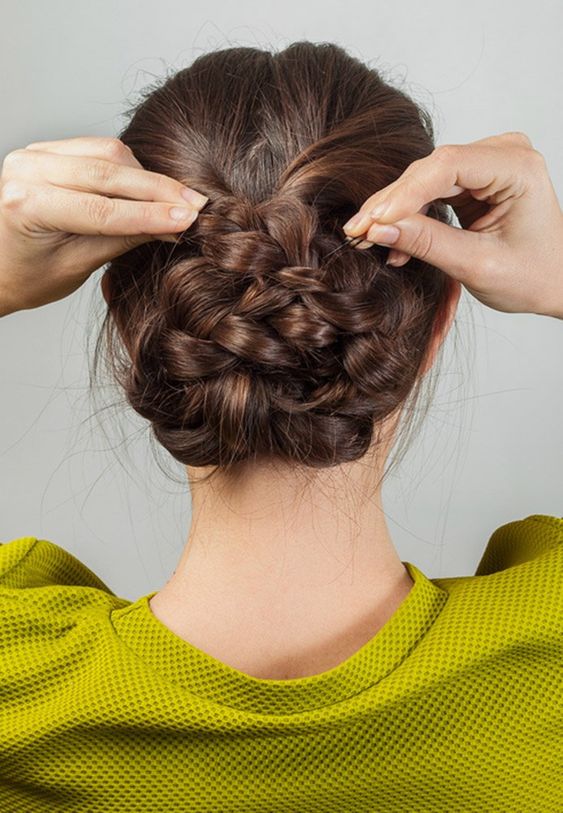 chignon tressé