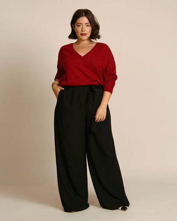 tenue Noël pour femme ronde pantalon 