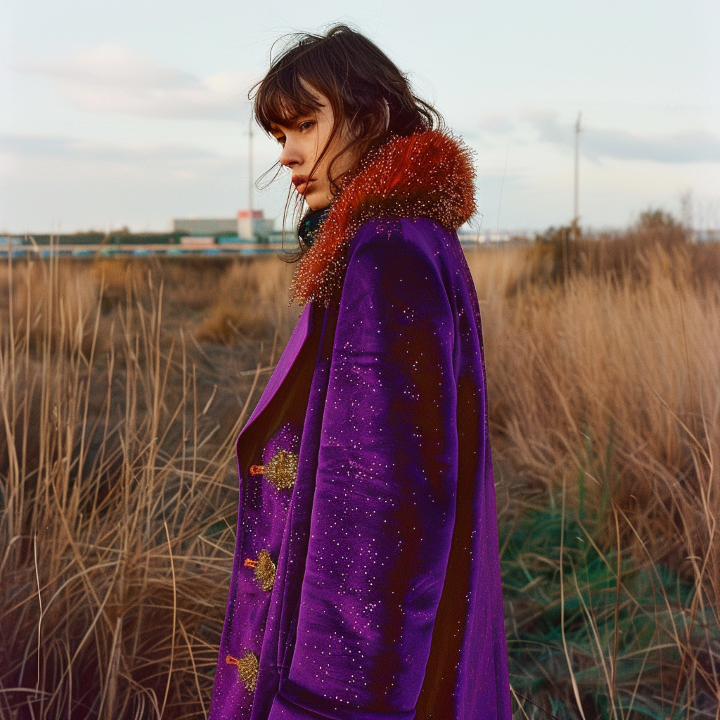 les couleurs phare de l'hiver 2025 manteau violet